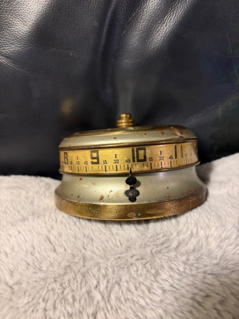 Vintage Lux Rotary Tape Measure Clock
